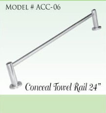 Conceal Towel Rail 24"