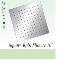 Square Rain Shower 10"